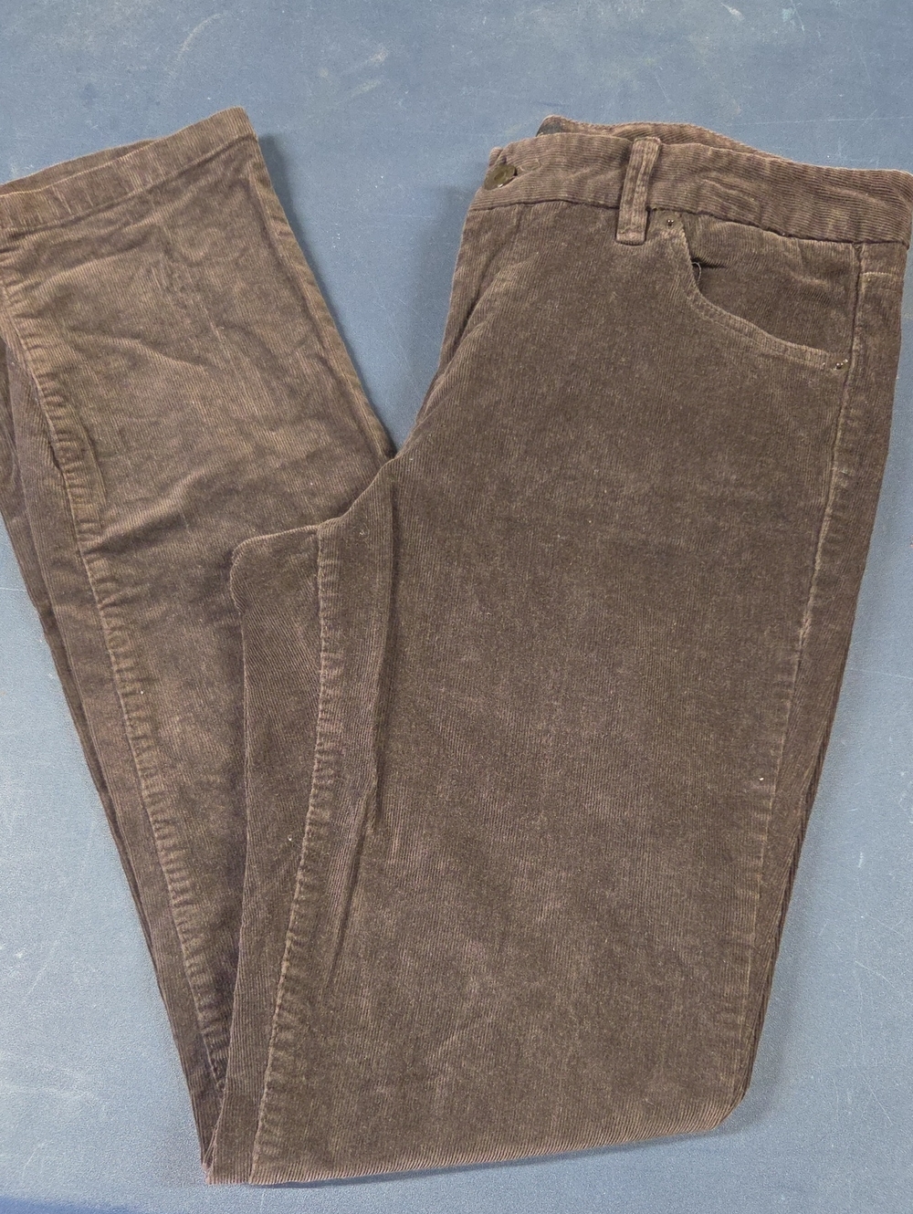Women's Brown Corduroy Pants - Classic Straight Fit